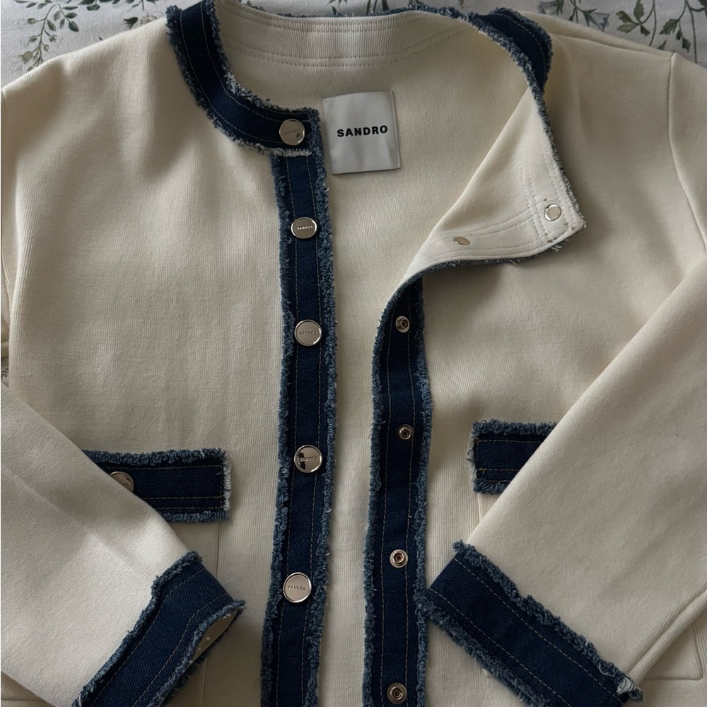 Sandro Kids Navy and Cream Blazer